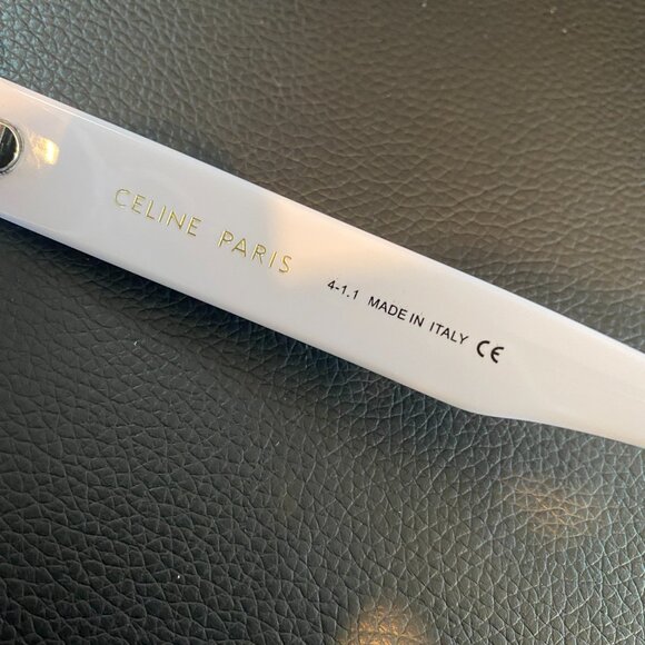 CELINE TRIOMPHE SUNGLASSES IN ACETATE WHITE main image 6